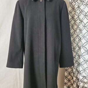 Harve Benard Long Sleeve Wool Trench Coat - Size 16